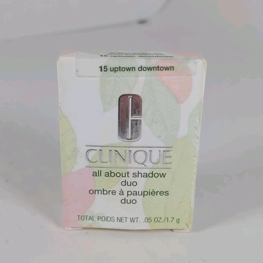 Clinique All About Shadow Duo 15 UPTOWN DOWNTOWN Satin Full Size New in Box 1.7g